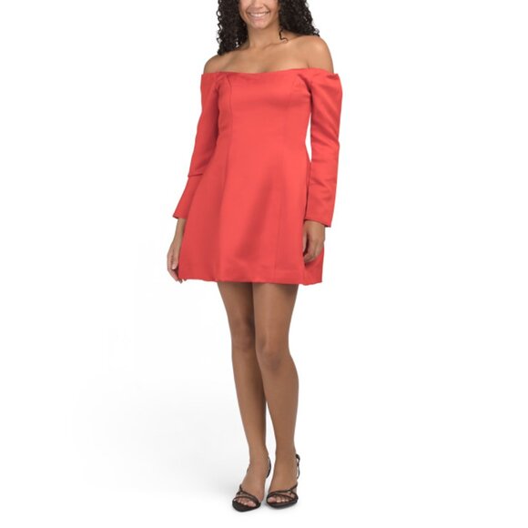 ELLIATT Red Vida Off The Shoulder Mini Dress - Picture 1 of 2